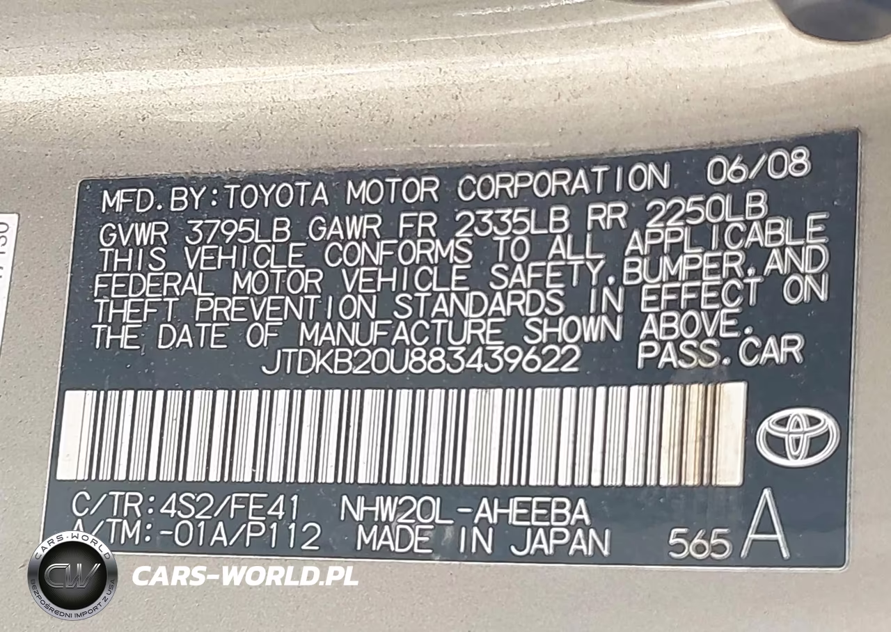 2008 Toyota Prius VIN:JTDKB20U883439622 - 9