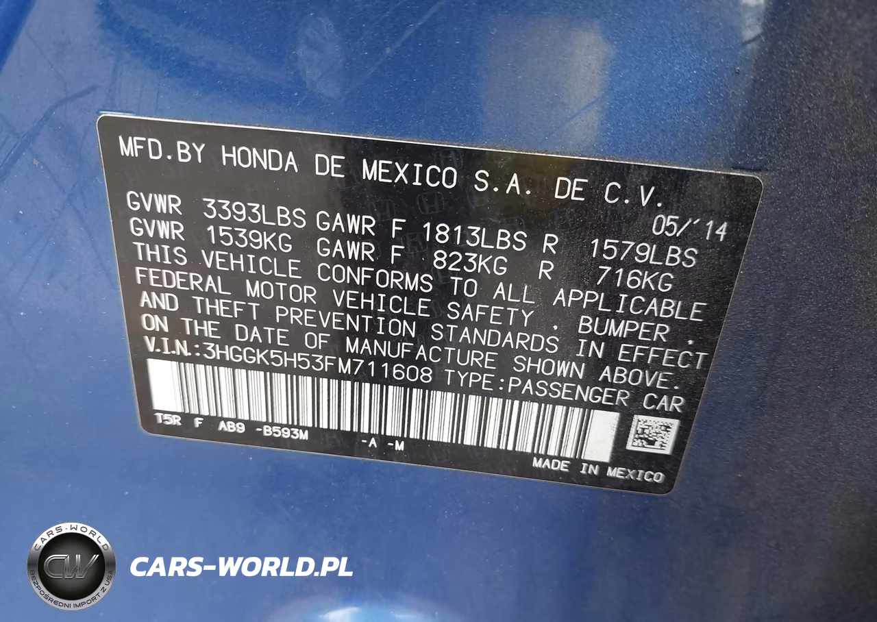 2015 Honda Fit Lx VIN:3HGGK5H53FM711608 - 9