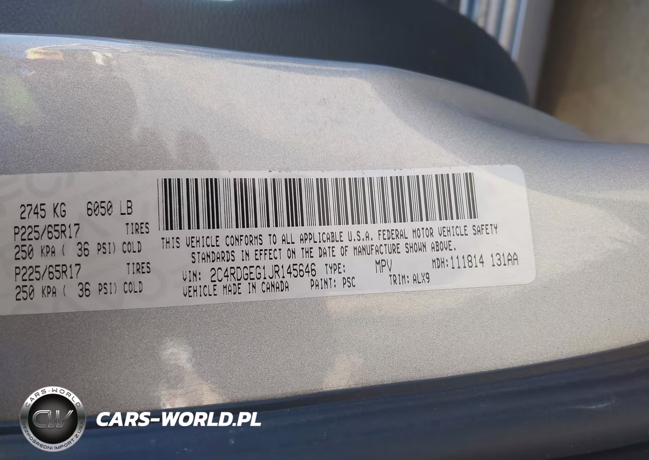 2018 Dodge Grand Caravan Gt VIN:2C4RDGEG1JR145646 - 9