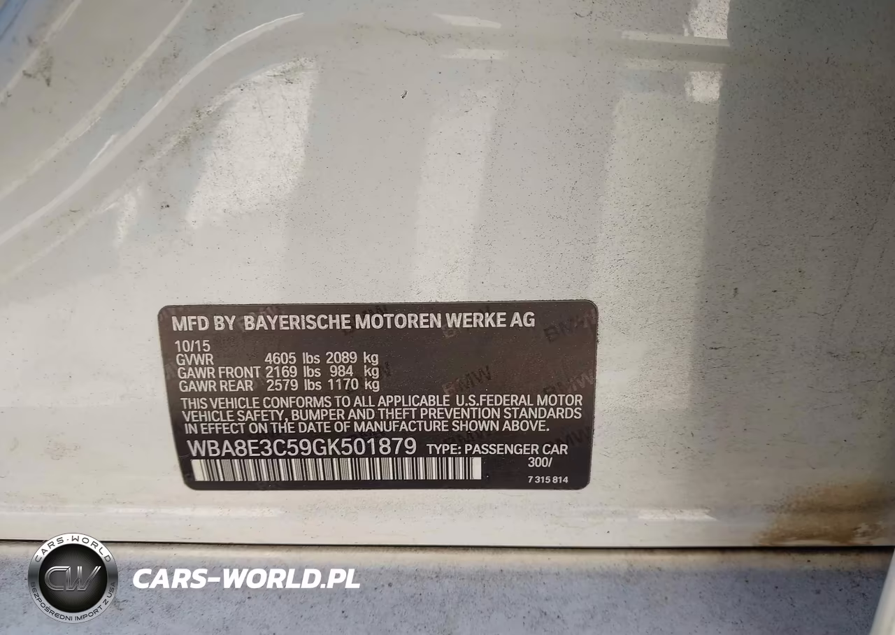 2016 BMW 328I xDrive VIN:WBA8E3C59GK501879 - 9