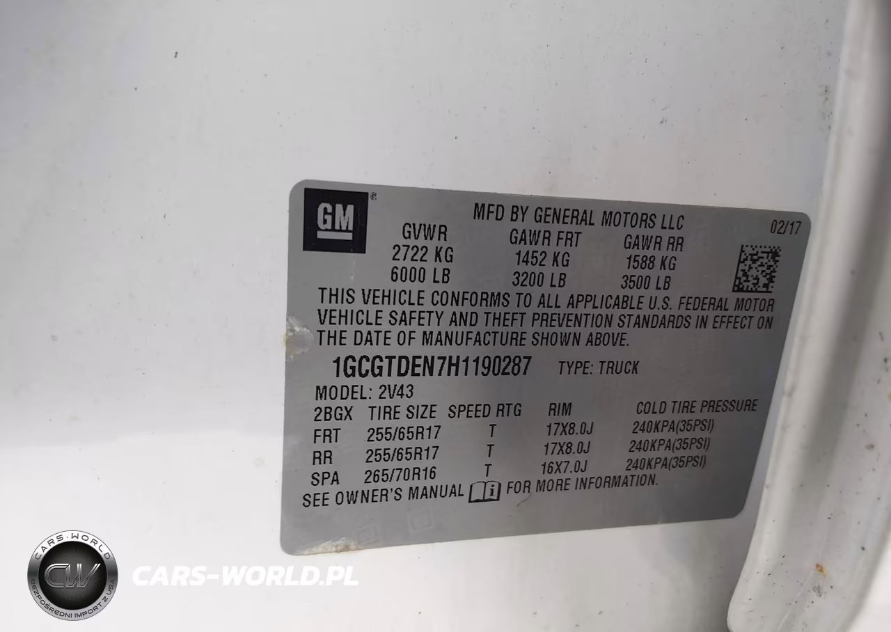 2017 Chevrolet Colorado Z71 VIN:1GCGTDEN7H1190287 - 9