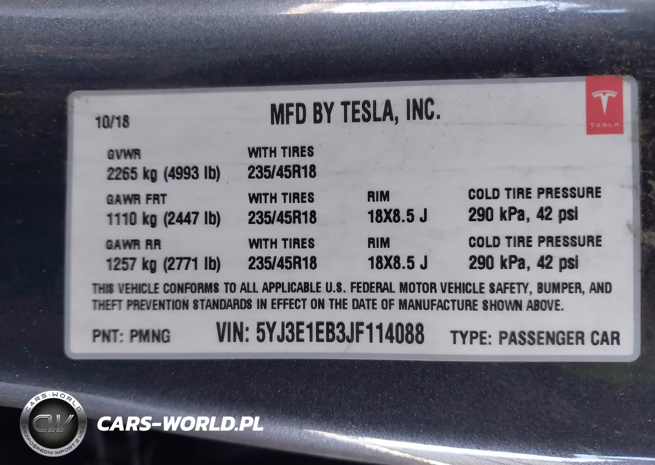 2018 Tesla Model 3 Long Range-Performance VIN:5YJ3E1EB3JF114088 - 9
