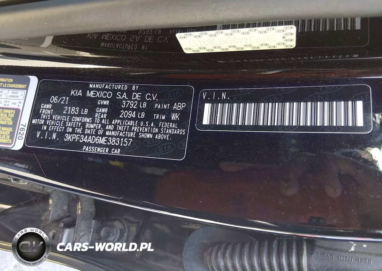 2021 Kia Forte Gt-Line VIN:3KPF34AD6ME383157 - 9