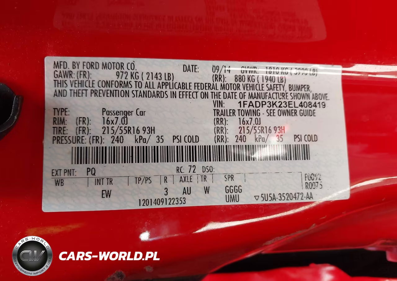 2014 Ford Focus Se VIN:1FADP3K23EL408419 - 9