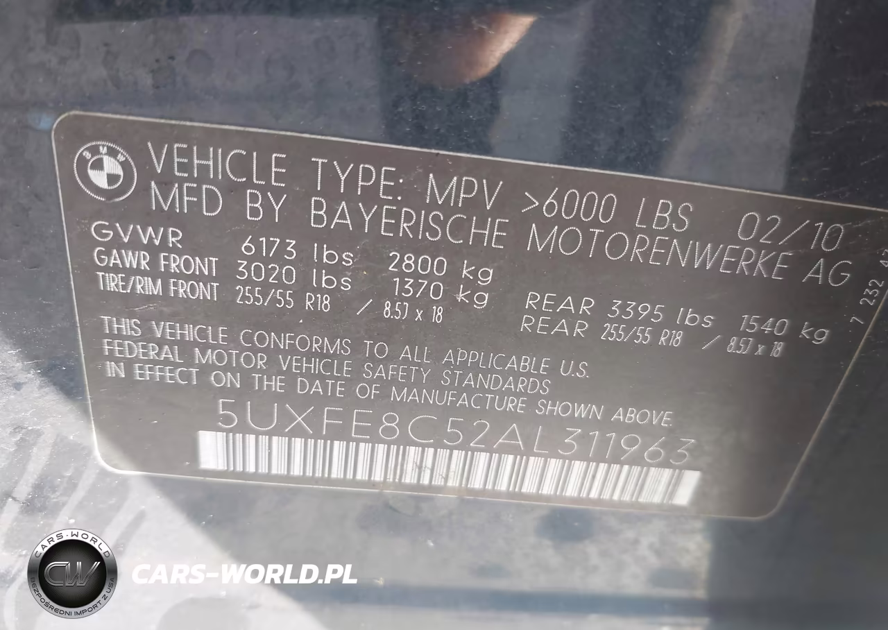 2010 BMW X5 xDrive48I VIN:5UXFE8C52AL311963 - 9