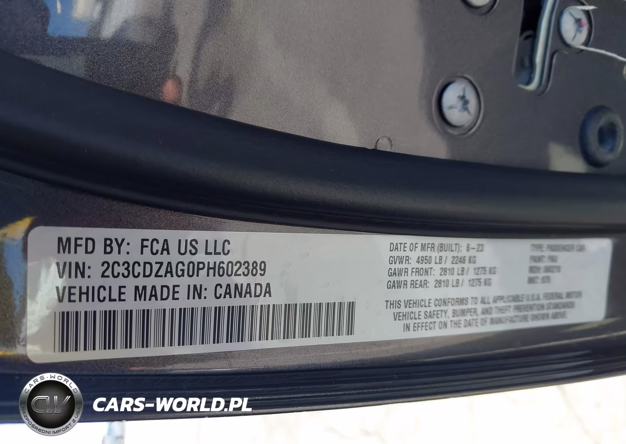 2023 Dodge Challenger Sxt VIN:2C3CDZAG0PH602389 - 9