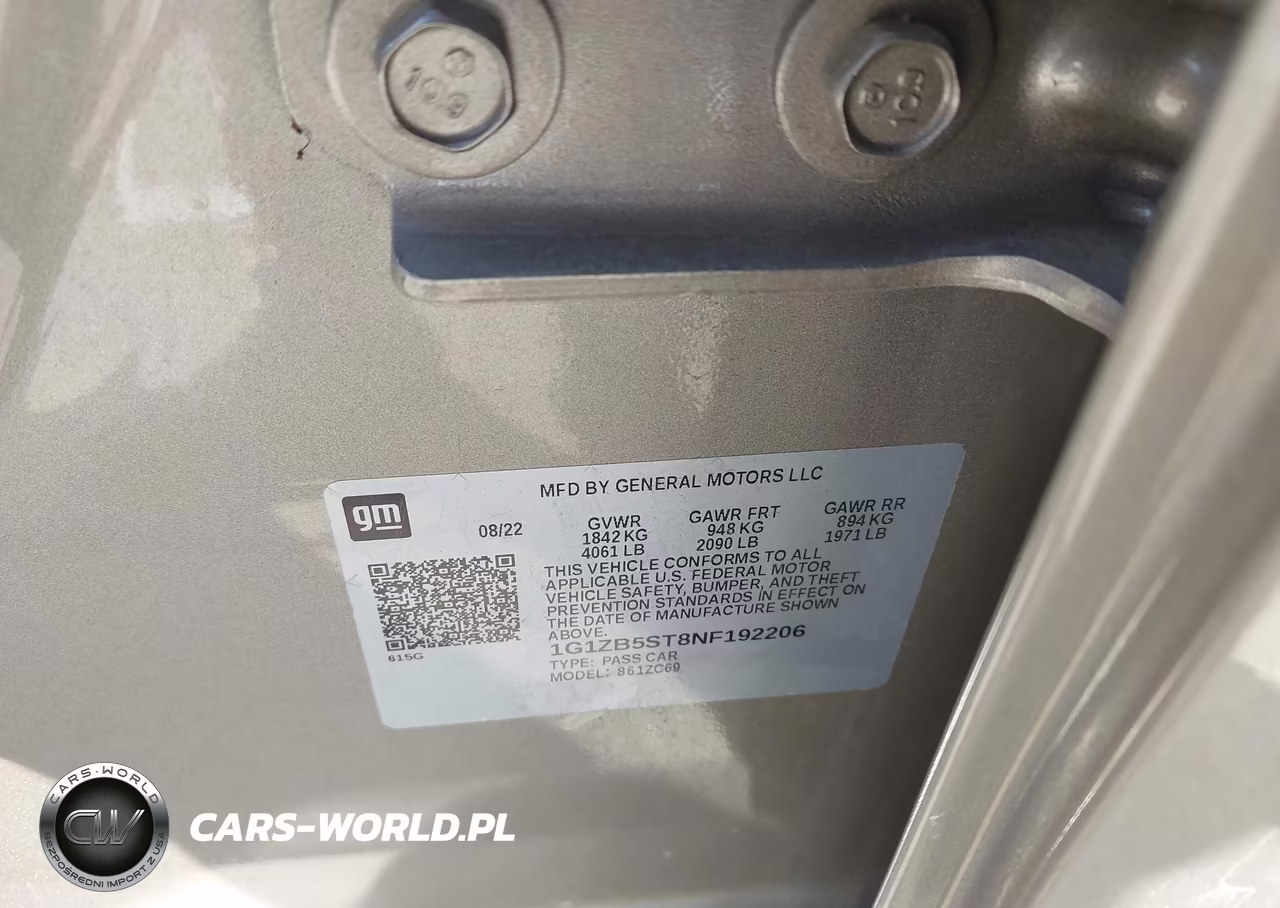 2022 Chevrolet Malibu Fwd Ls VIN:1G1ZB5ST8NF192206 - 9