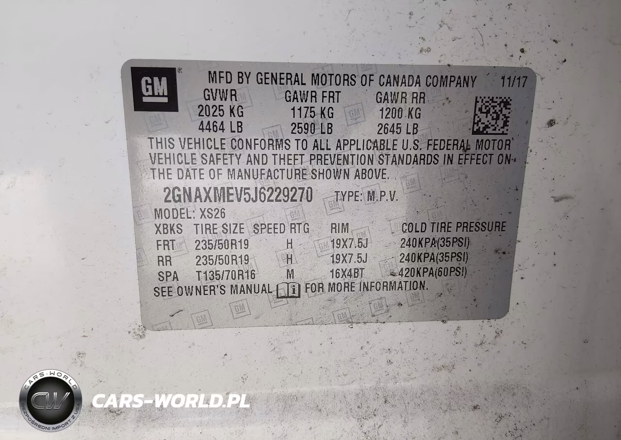 2018 Chevrolet Equinox Premier VIN:2GNAXMEV5J6229270 - 9