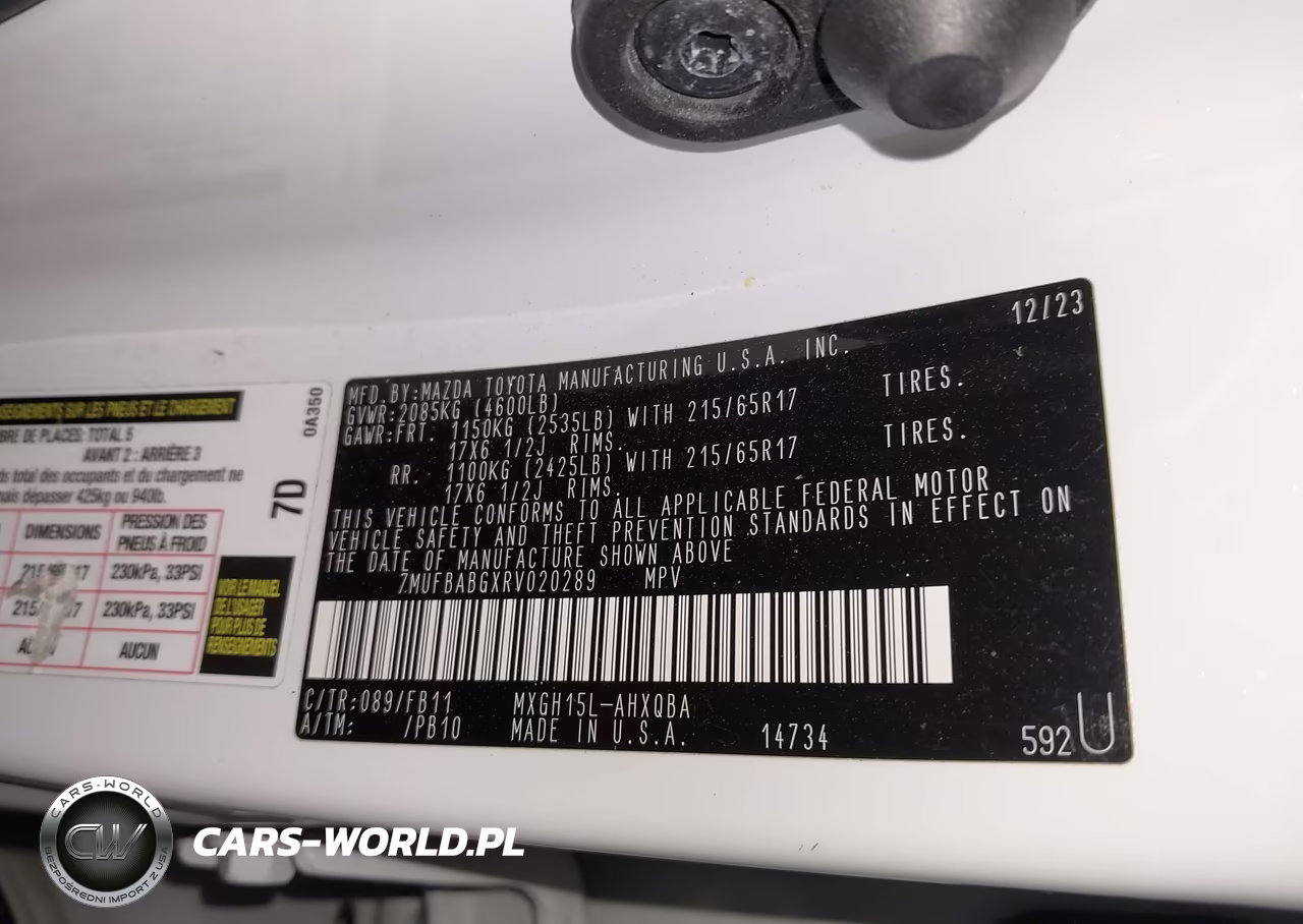 2024 Toyota Corolla Cross Hybrid S VIN:7MUFBABGXRV020289 - 9
