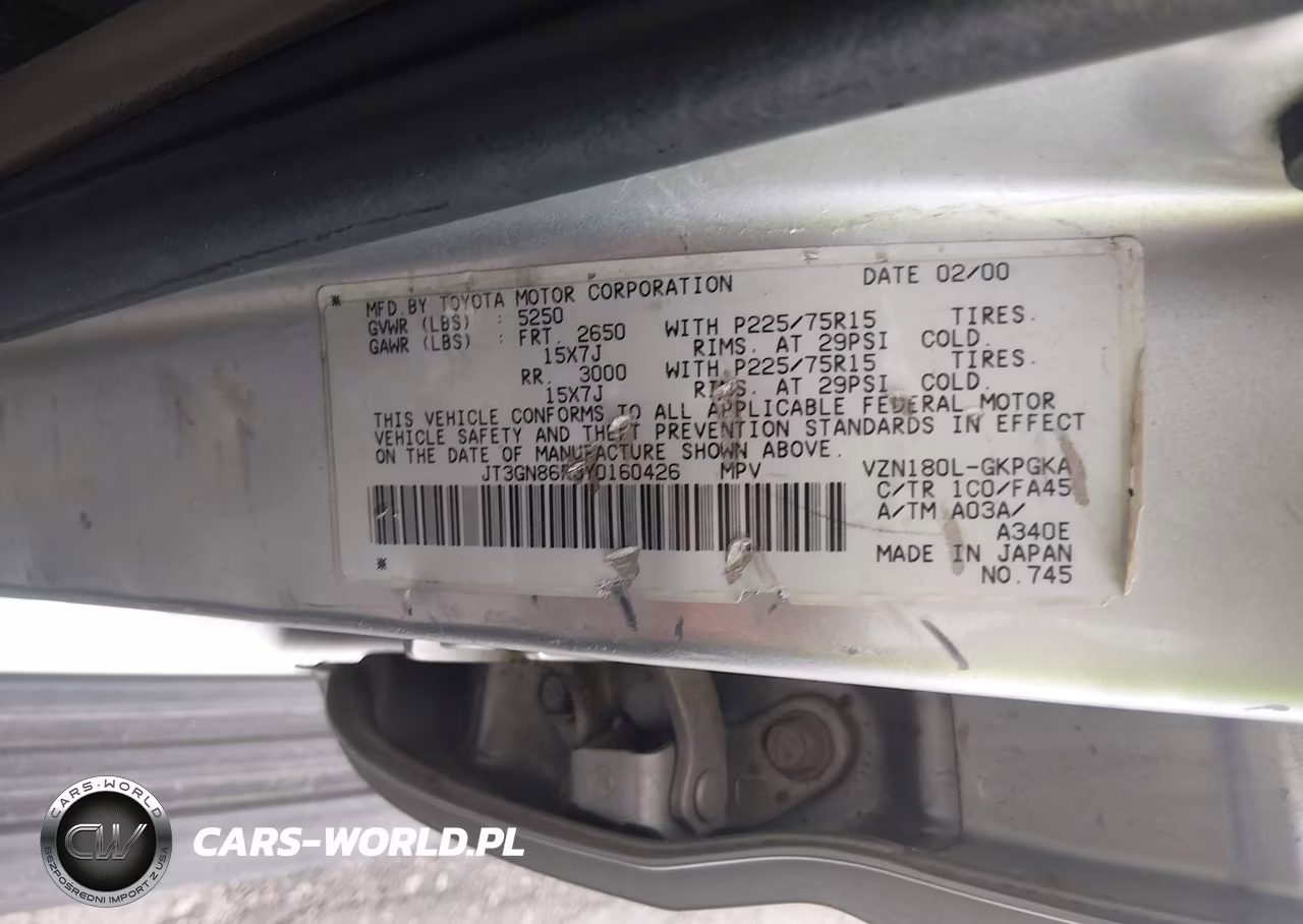 2000 Toyota 4Runner Sr5 V6 VIN:JT3GN86R3Y0160426 - 9
