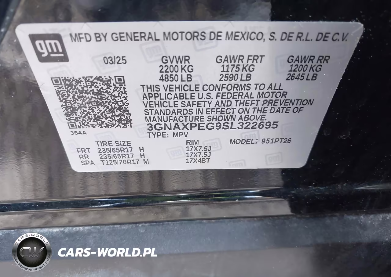 2025 Chevrolet Equinox Awd Lt VIN:3GNAXPEG9SL322695 - 9