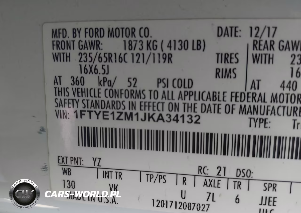 2018 Ford Transit-150 VIN:1FTYE1ZM1JKA34132 - 9