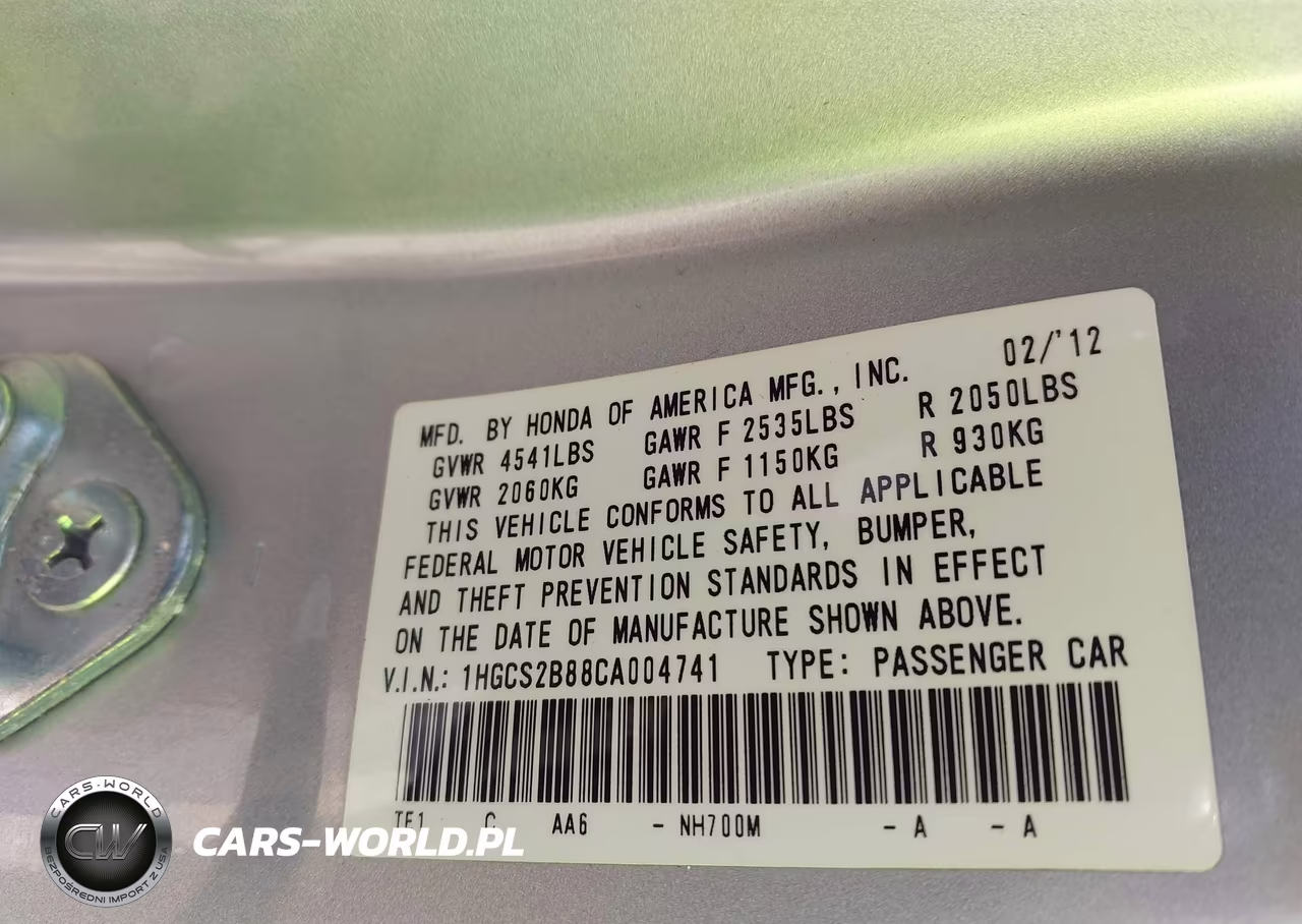 2012 Honda Accord 3.5 Ex-L VIN:1HGCS2B88CA004741 - 9