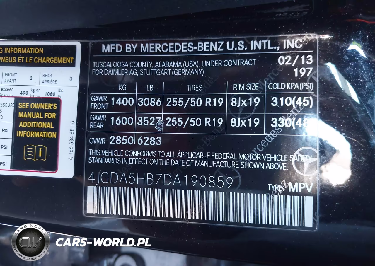 2013 Mercedes-Benz Ml 350 4Matic VIN:4JGDA5HB7DA190859 - 9