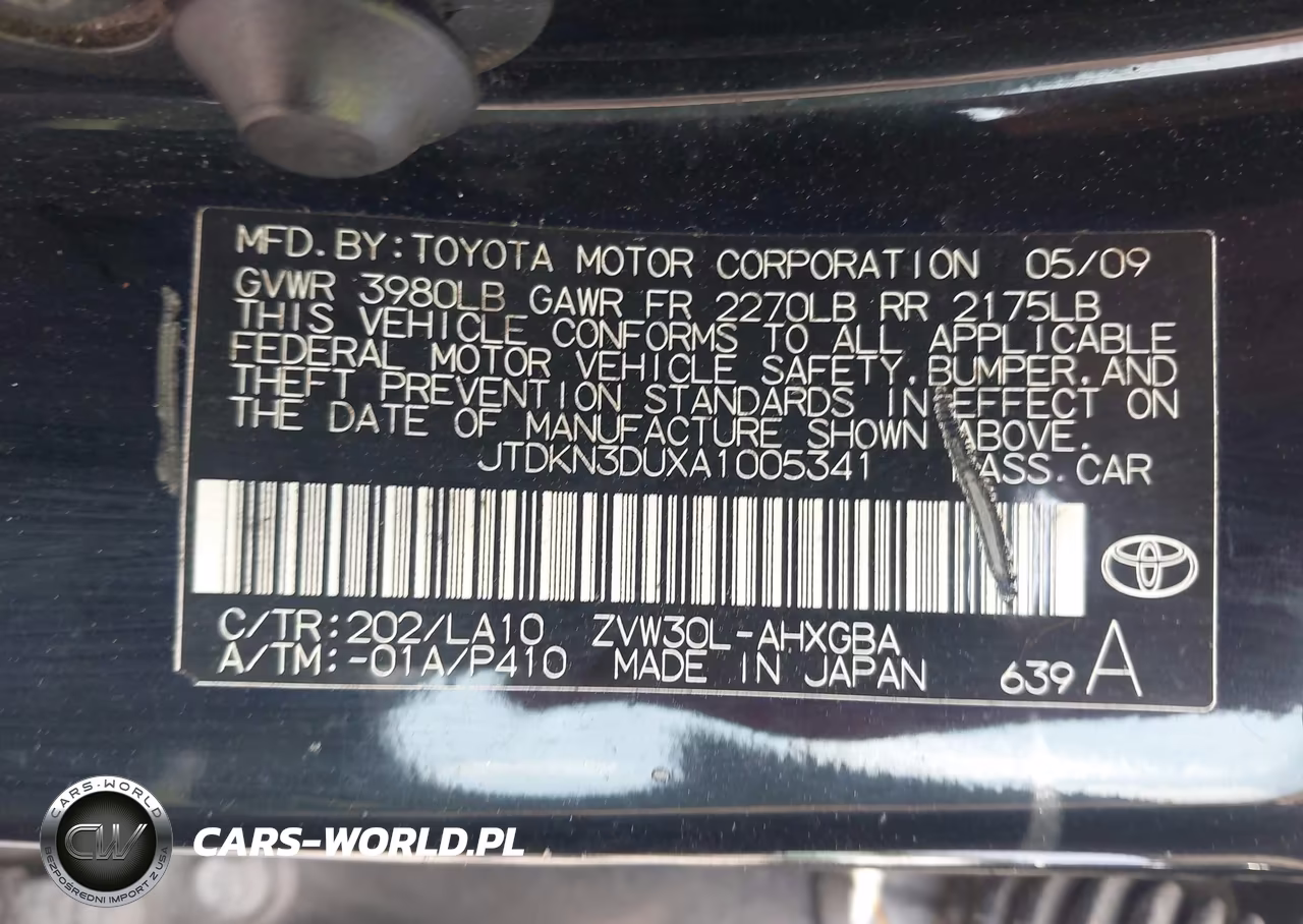 2010 Toyota Prius Iv VIN:JTDKN3DUXA1005341 - 9