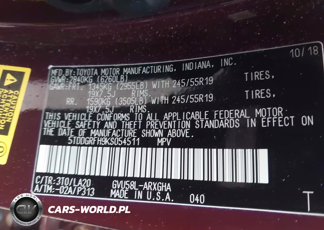 2019 Toyota Highlander Hybrid Limited VIN:5TDDGRFH9KS054511 - 9