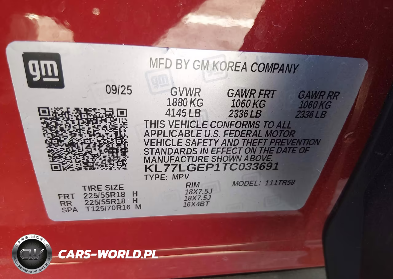 2026 Chevrolet Trax Fwd 1Rs VIN:KL77LGEP1TC033691 - 9