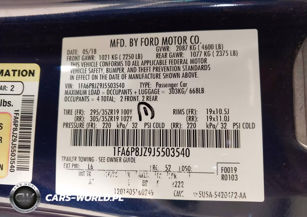 2018 Ford Shelby Gt350 VIN:1FA6P8JZ9J5503540 - 9