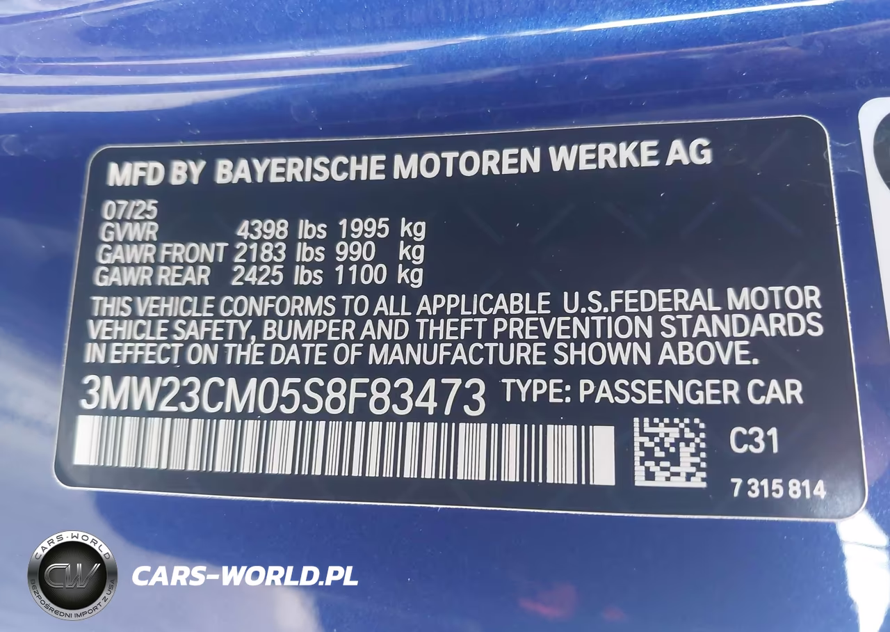 2025 BMW 230I VIN:3MW23CM05S8F83473 - 9
