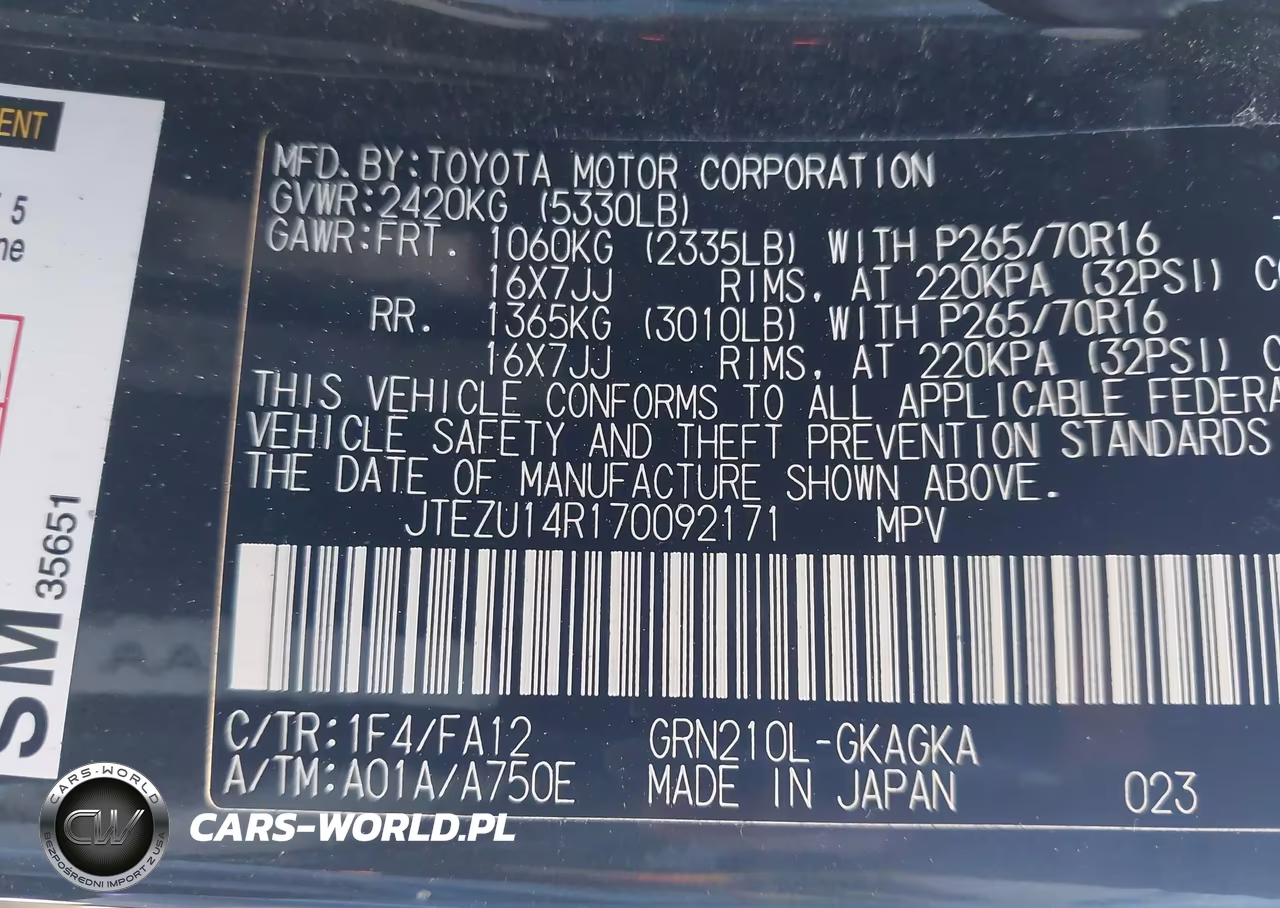2007 Toyota 4Runner Sr5 V6 VIN:JTEZU14R170092171 - 9