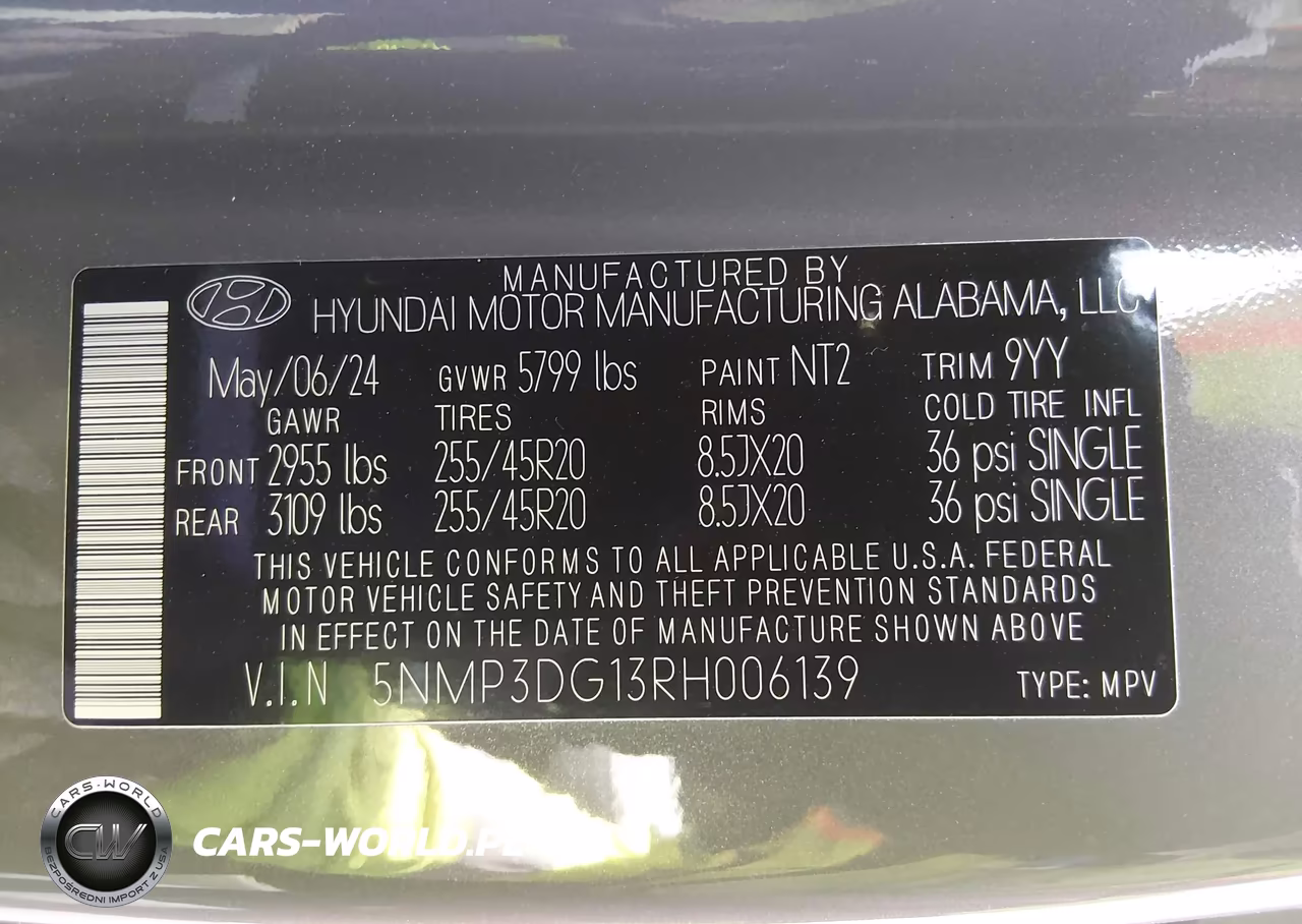 2024 Hyundai Santa Fe Hybrid Limited VIN:5NMP3DG13RH006139 - 9
