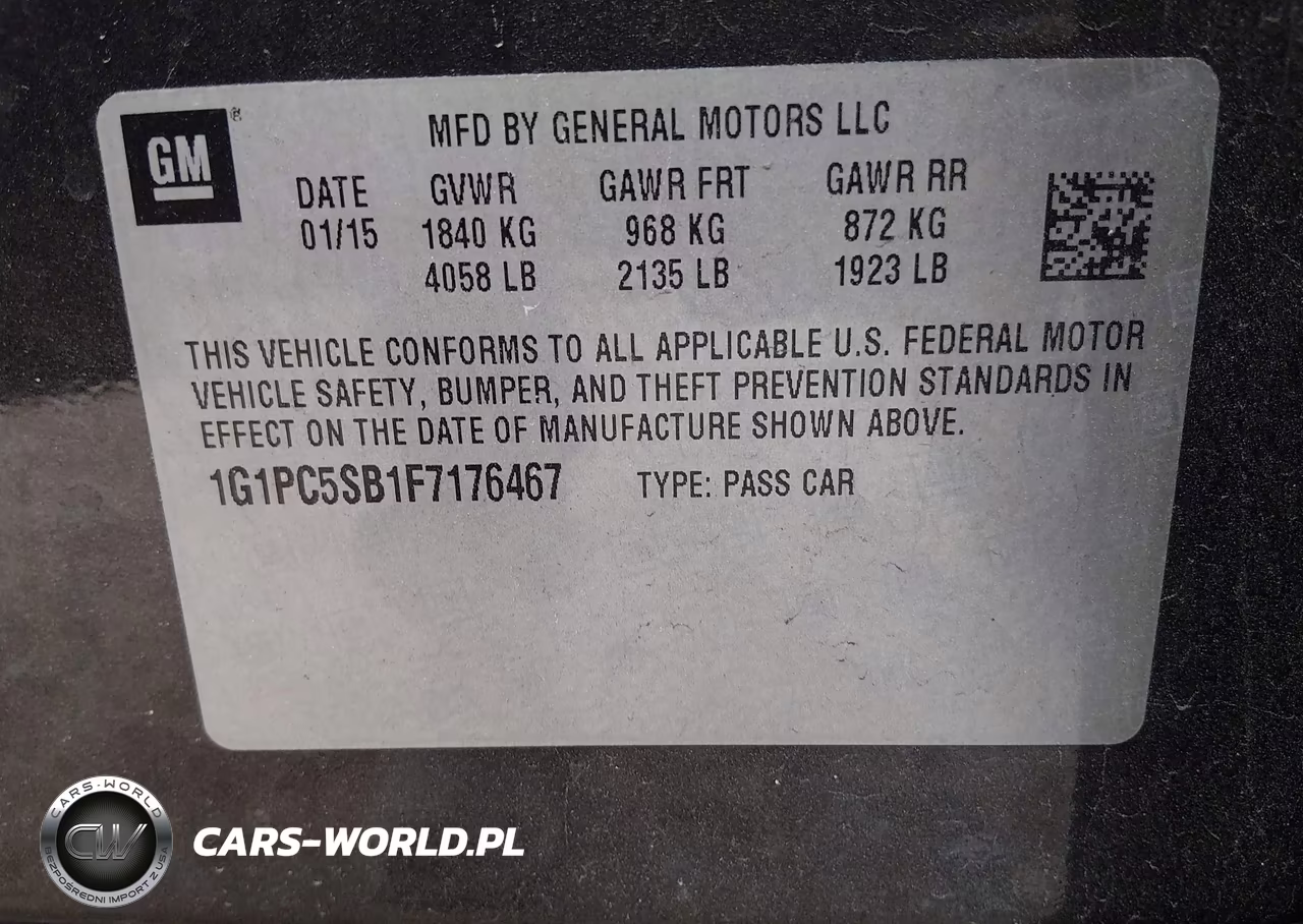 2015 Chevrolet Cruze 1Lt Auto VIN:1G1PC5SB1F7176467 - 9