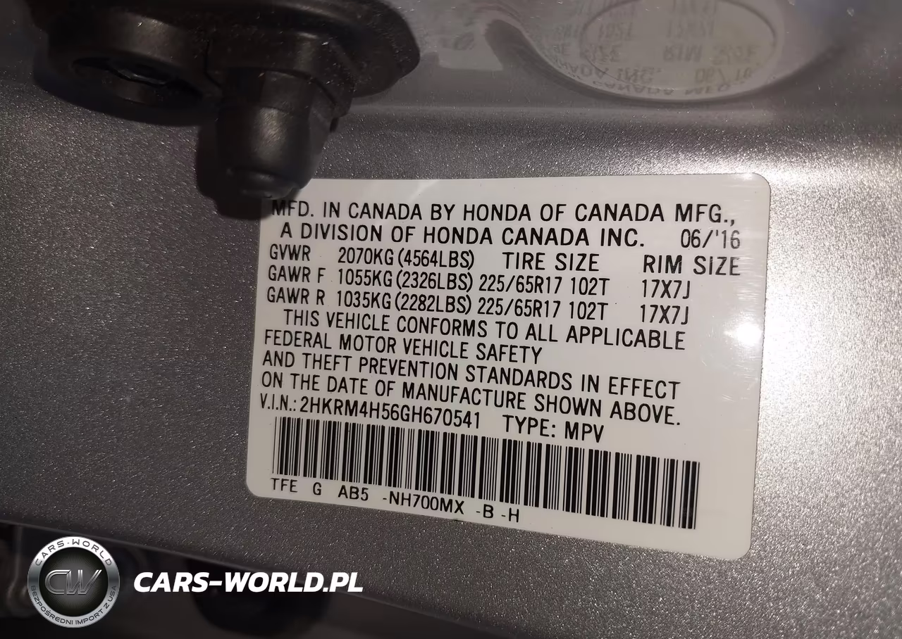 2016 Honda Cr-V Ex VIN:2HKRM4H56GH670541 - 9