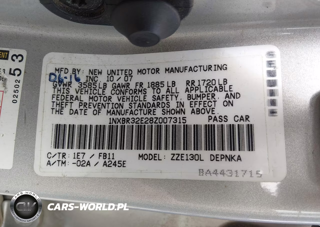2008 Toyota Corolla Le VIN:1NXBR32E28Z007315 - 9