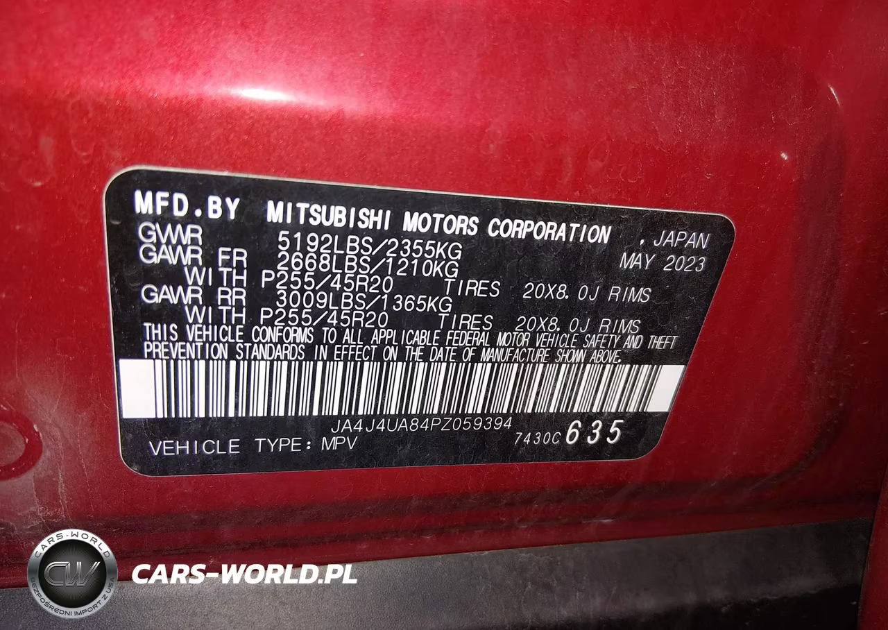 2023 Mitsubishi Outlander Se 2.5 S-Awc VIN:JA4J4UA84PZ059394 - 9