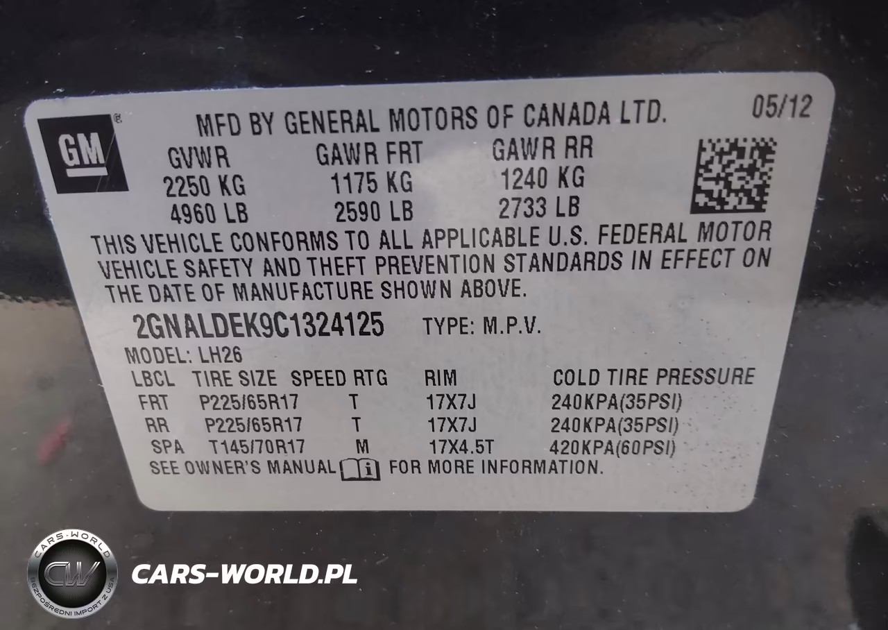 2012 Chevrolet Equinox 1Lt VIN:2GNALDEK9C1324125 - 9