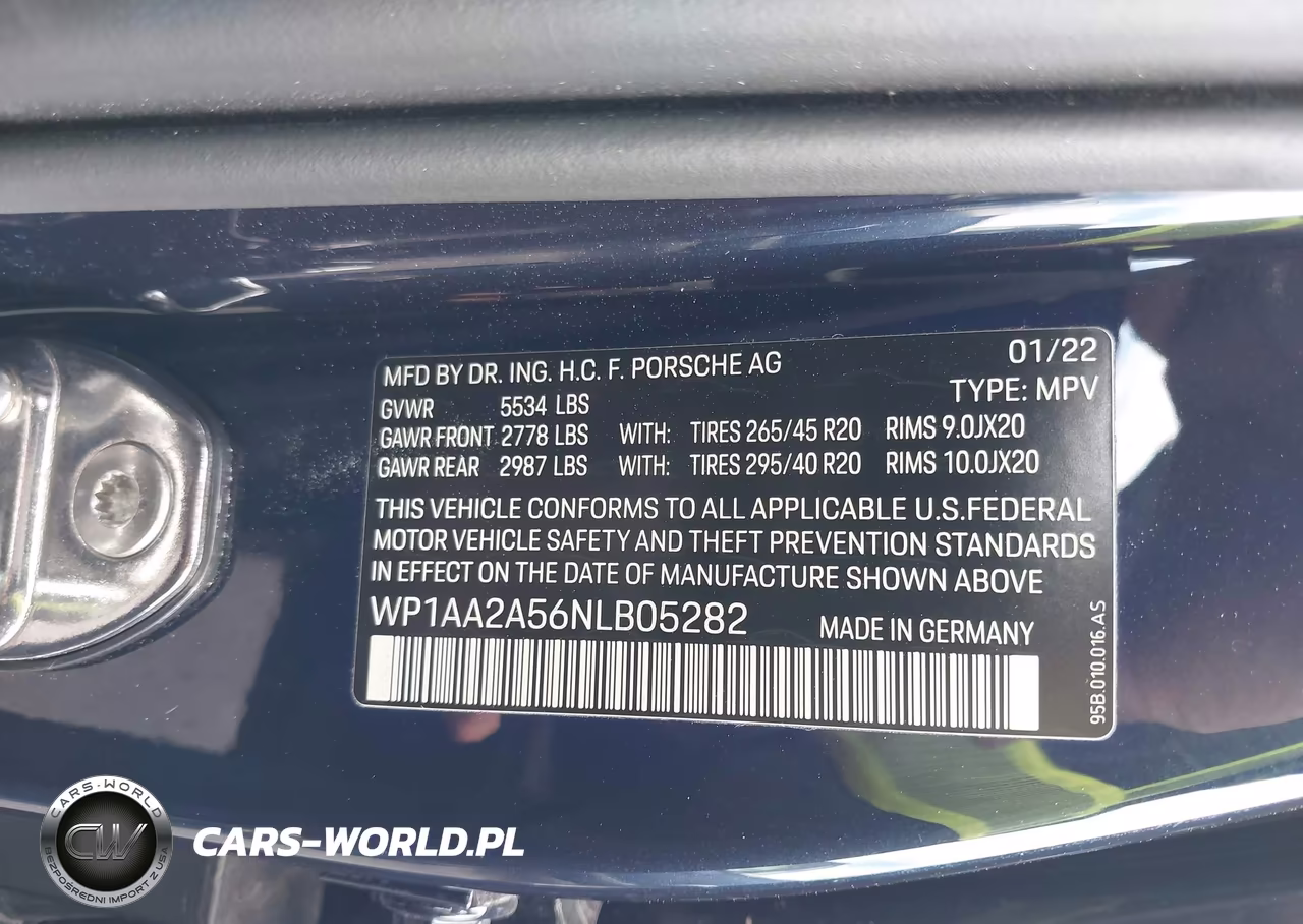 2022 Porsche Macan VIN:WP1AA2A56NLB05282 - 9