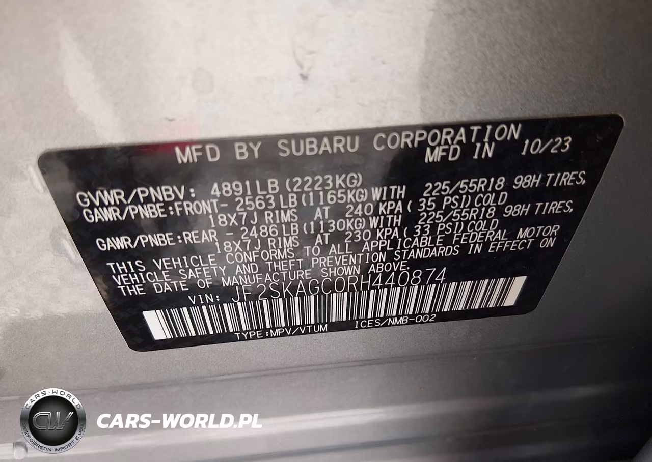 2024 Subaru Forester Sport VIN:JF2SKAGC0RH440874 - 9
