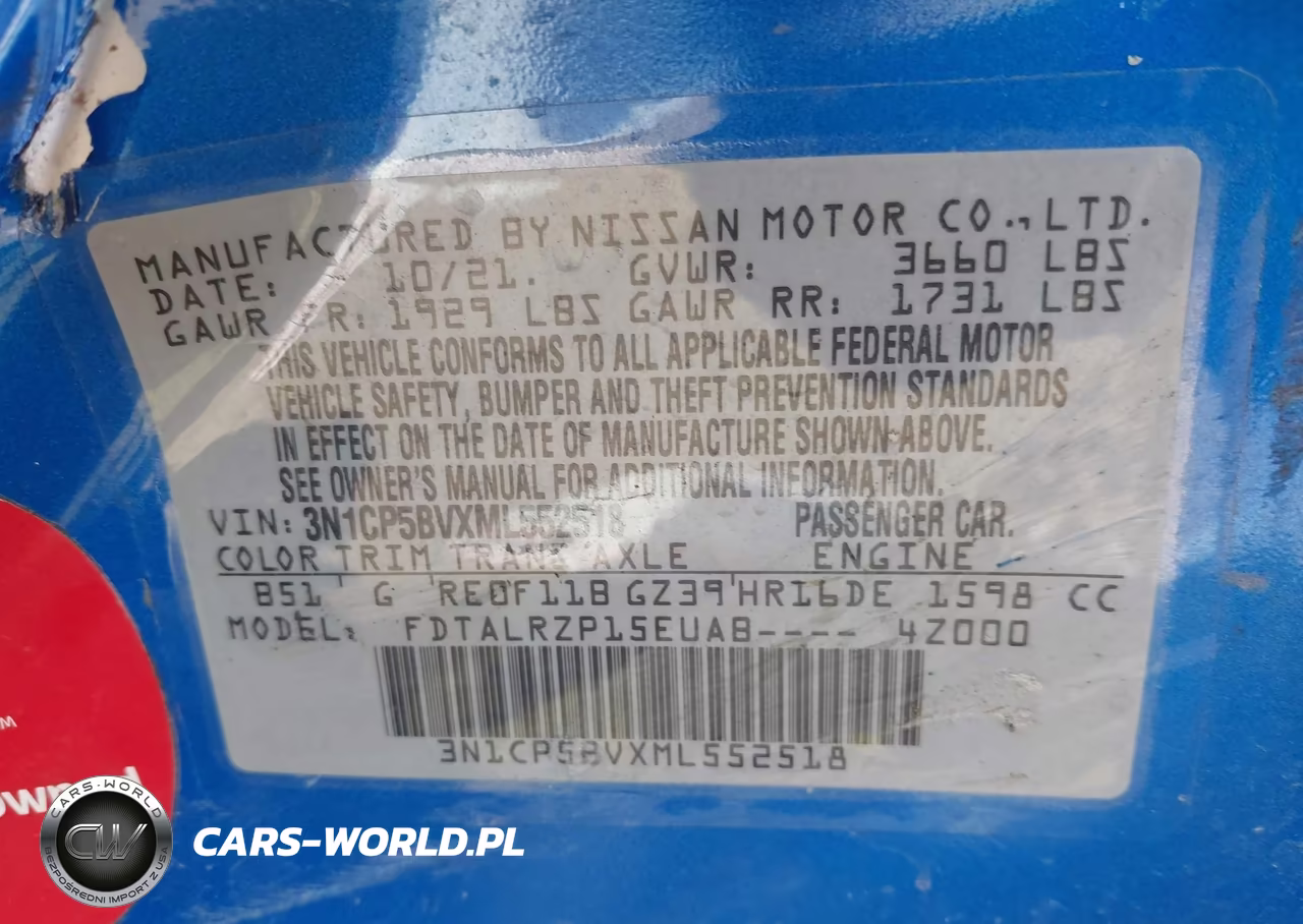 2021 Nissan Kicks S Xtronic Cvt VIN:3N1CP5BVXML552518 - 9