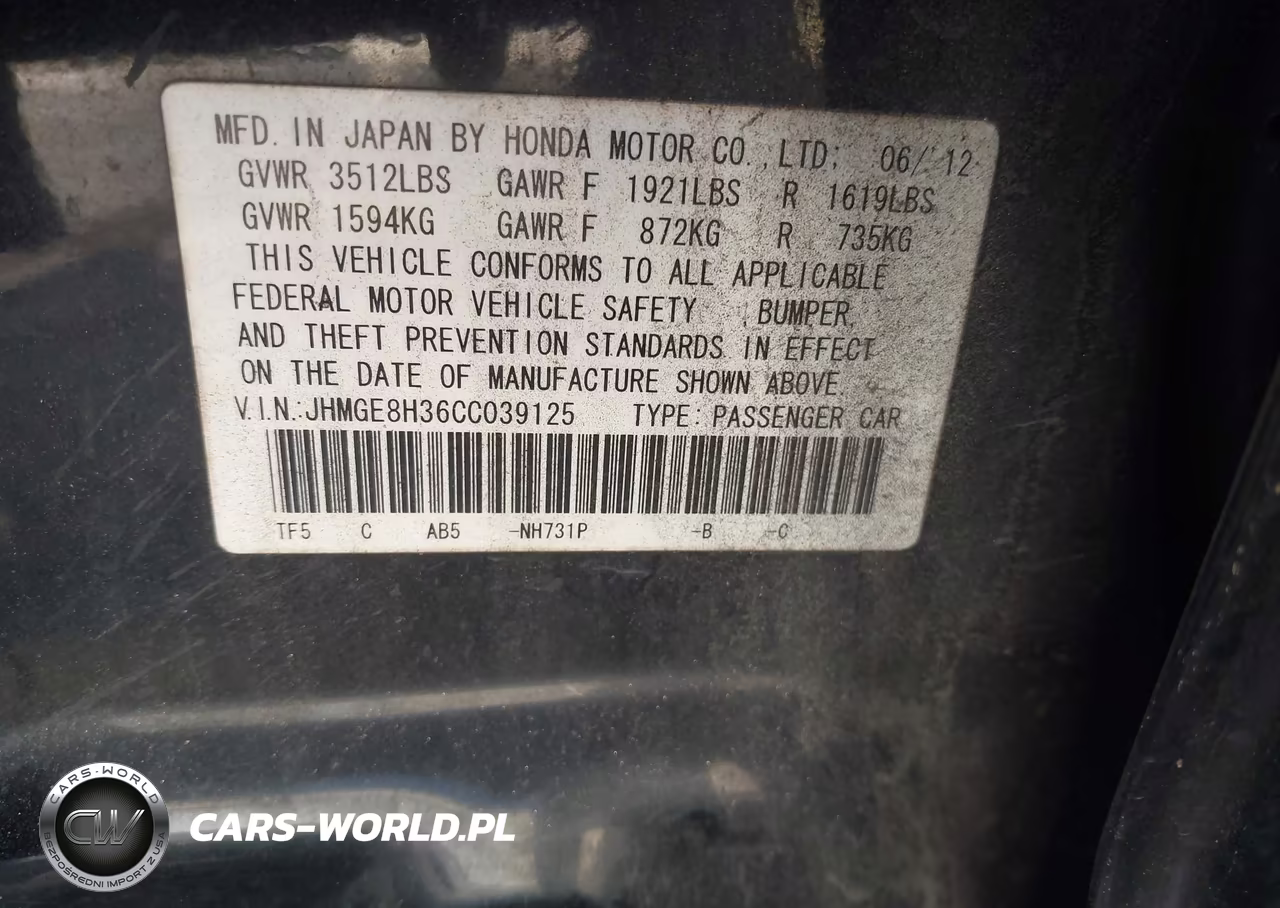 2012 Honda Fit VIN:JHMGE8H36CC039125 - 9