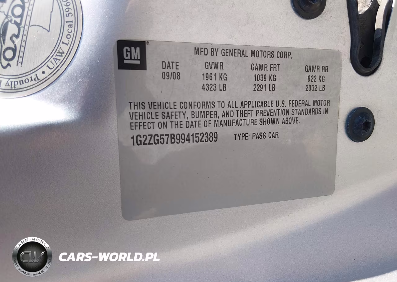 2009 Pontiac G6 VIN:1G2ZG57B994152389 - 9