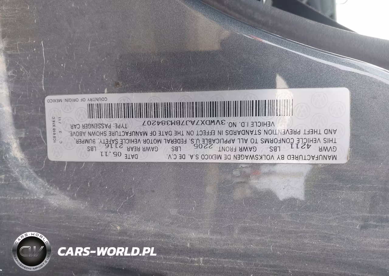 2011 Volkswagen Jetta 2.5L Se VIN:3VWDX7AJ7BM384207 - 9