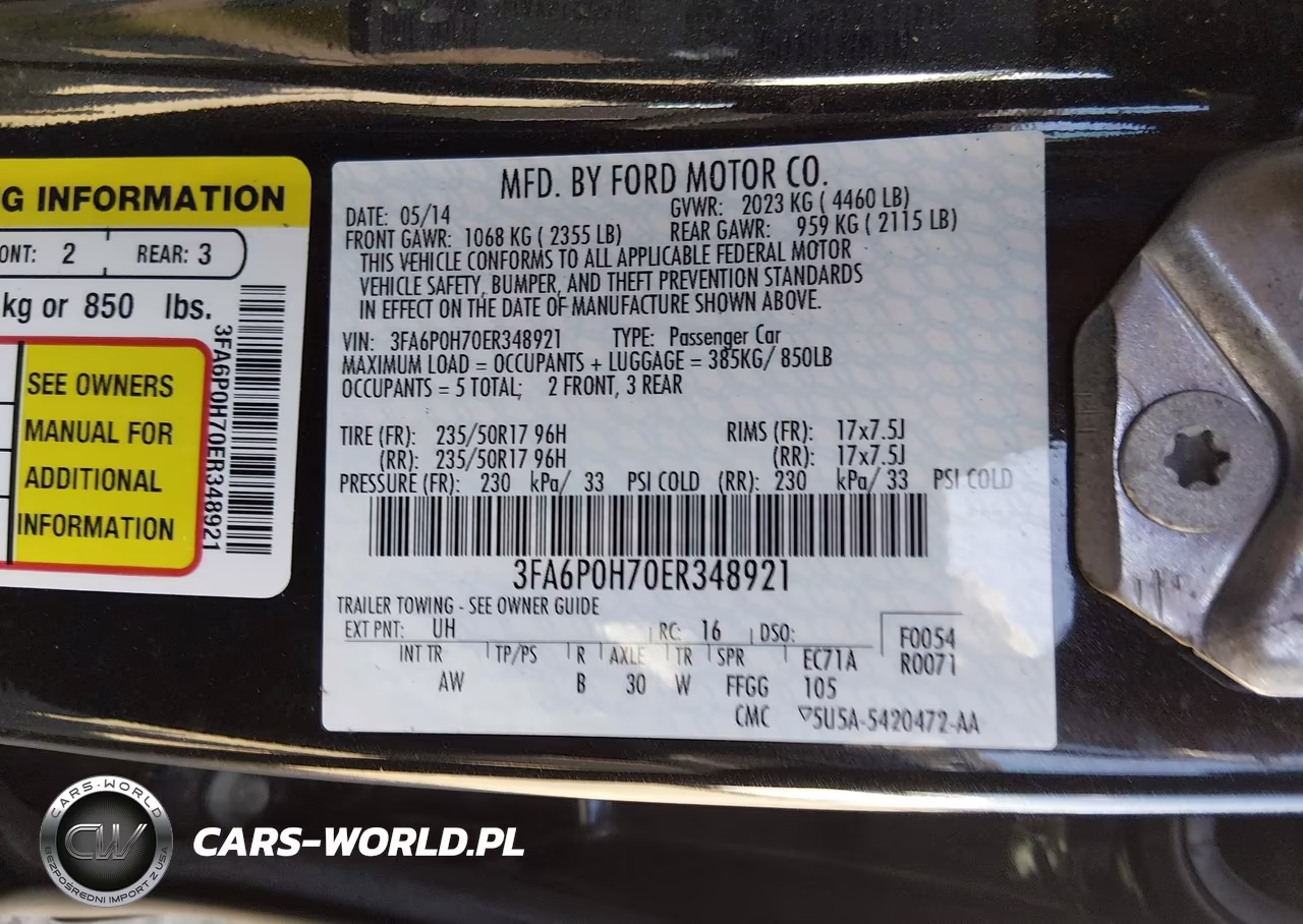 2014 Ford Fusion Se VIN:3FA6P0H70ER348921 - 9