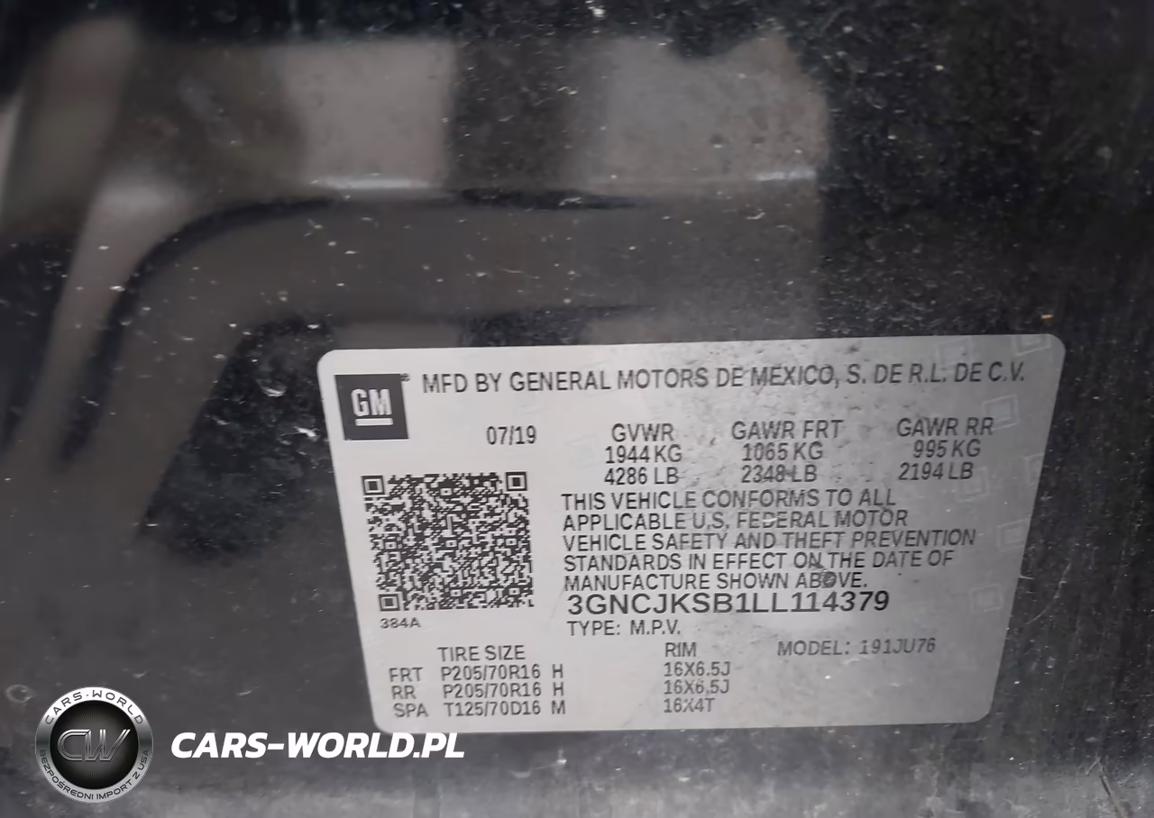 2020 Chevrolet Trax Fwd Ls VIN:3GNCJKSB1LL114379 - 9