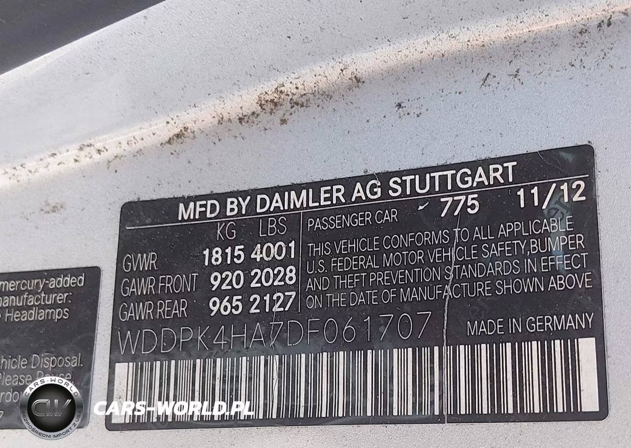 2013 Mercedes-Benz Slk 250 VIN:WDDPK4HA7DF061707 - 9
