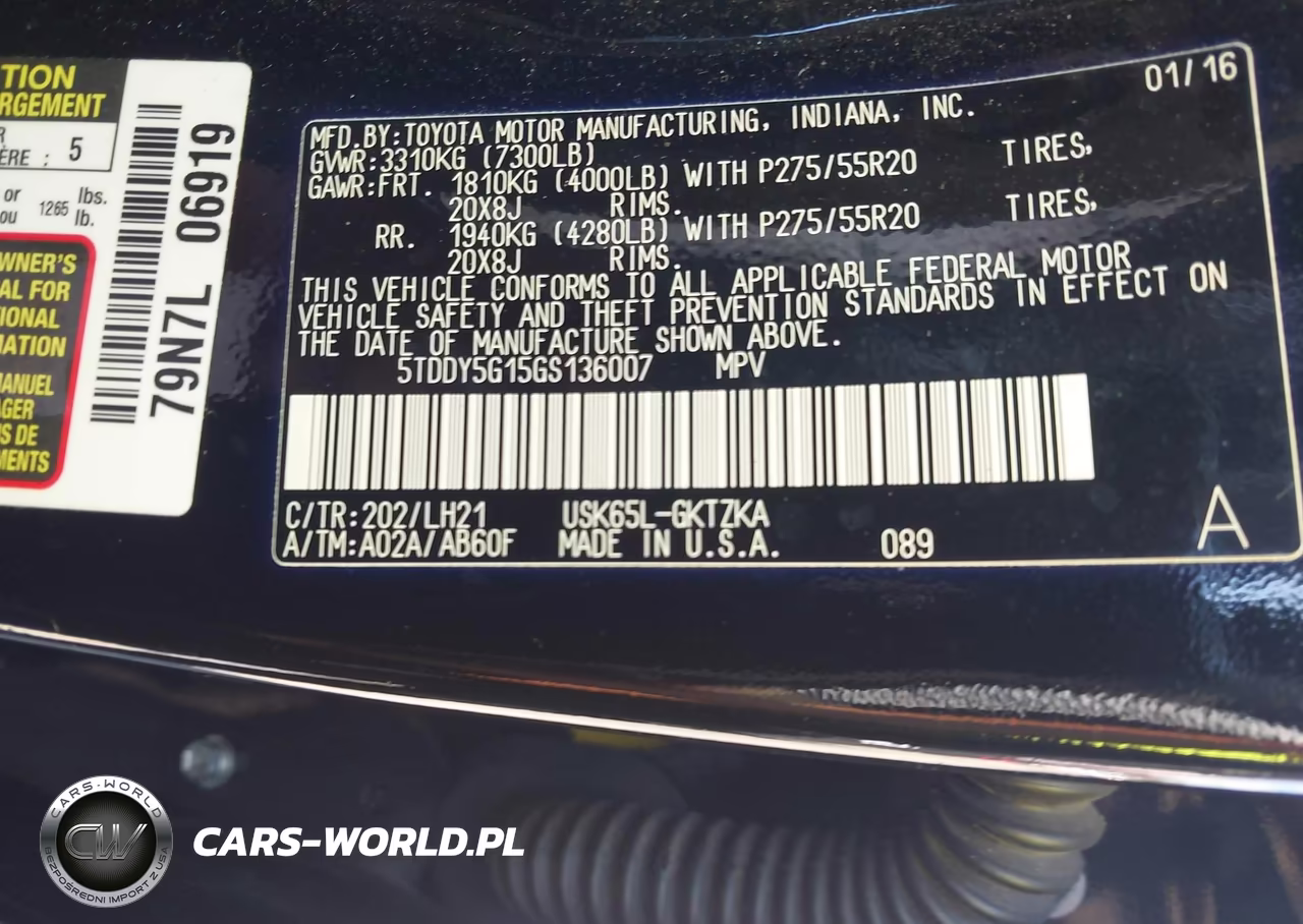 2016 Toyota Sequoia Platinum 5.7L V8 VIN:5TDDY5G15GS136007 - 9