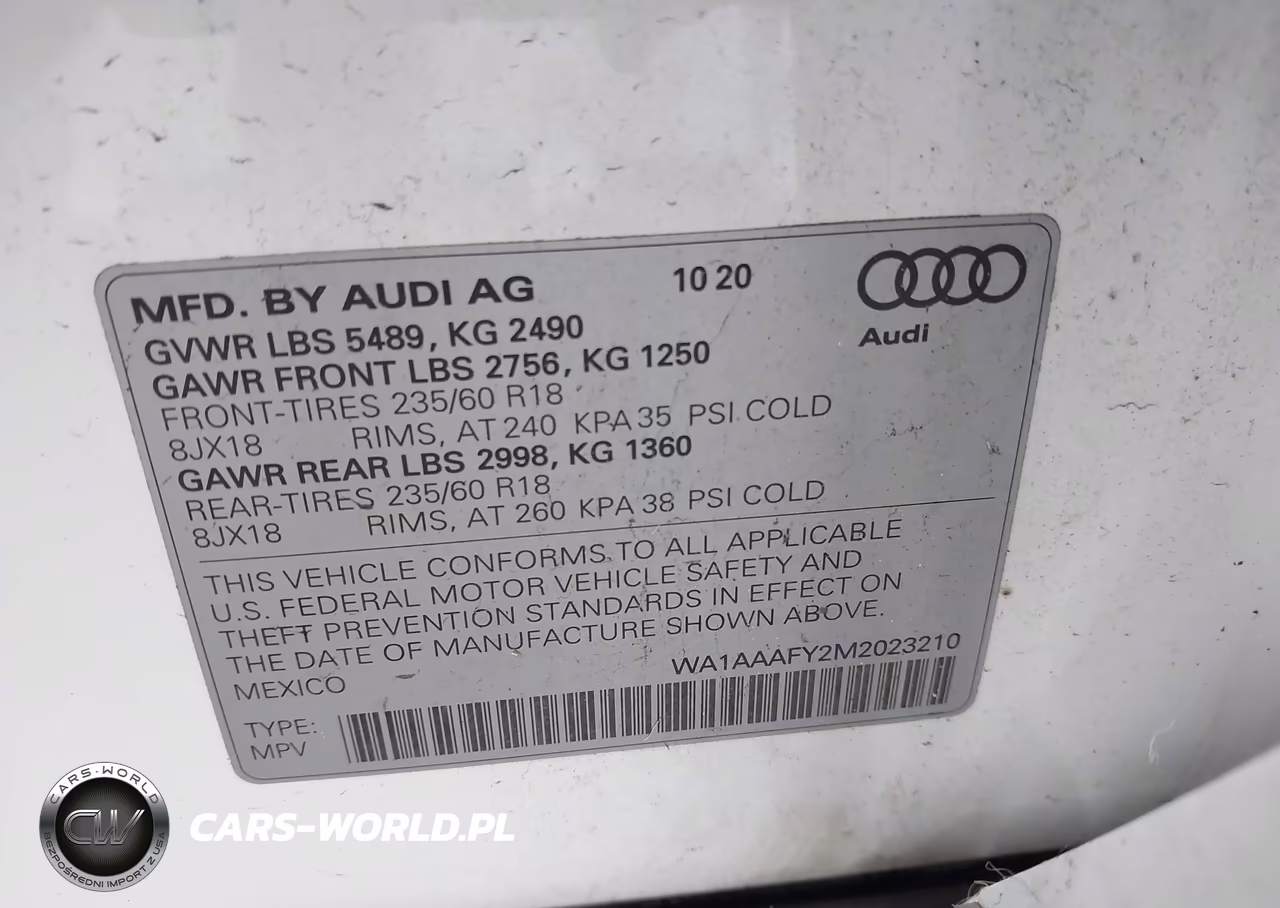 2021 Audi Q5 Premium 45 Tfsi Quattro S Tronic VIN:WA1AAAFY2M2023210 - 9