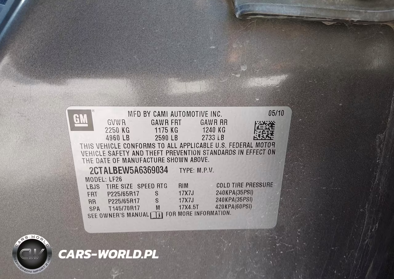2010 GMC Terrain Sle-1 VIN:2CTALBEW5A6369034 - 9