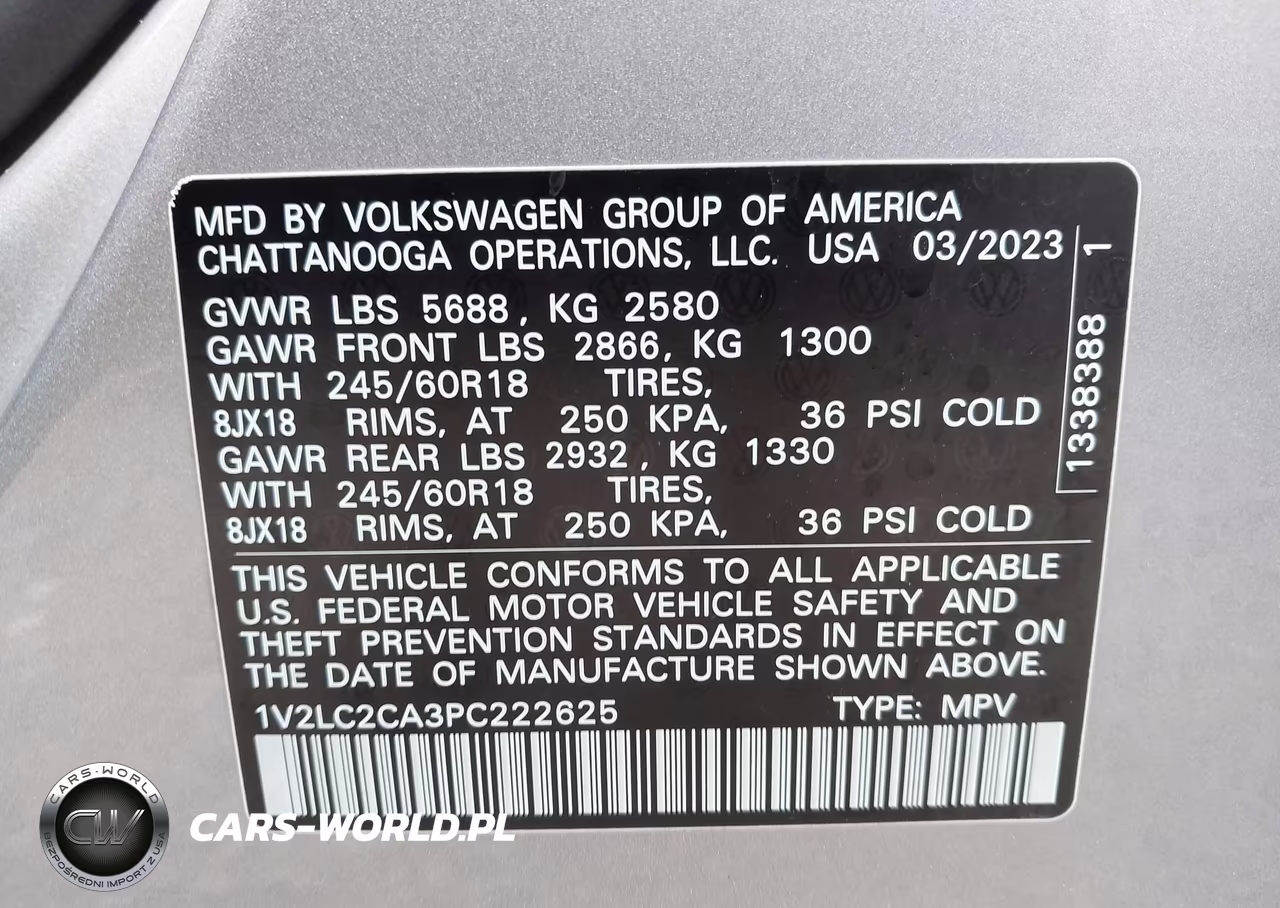 2023 Volkswagen Atlas Cross Sport 2.0T Se VIN:1V2LC2CA3PC222625 - 9