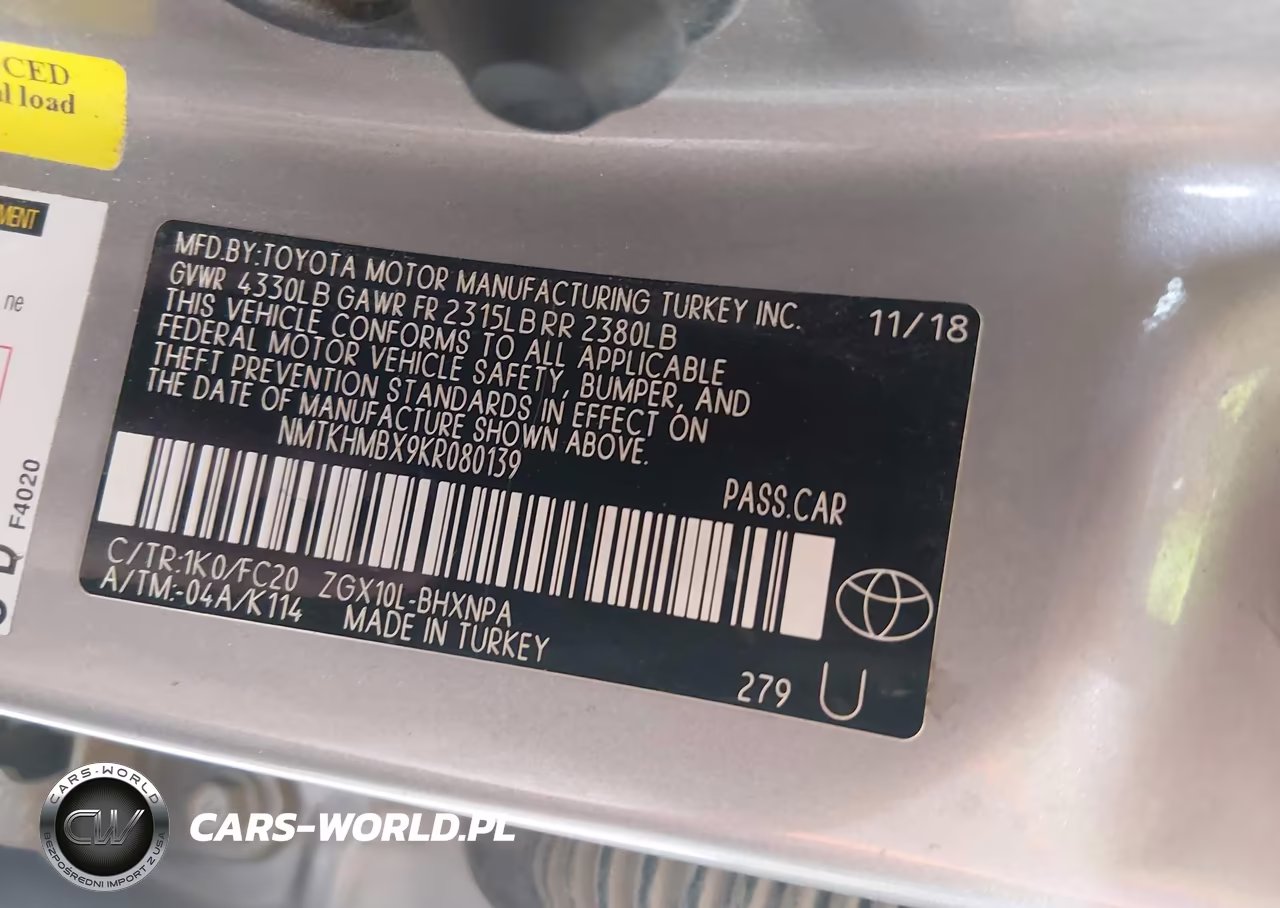 2019 Toyota C-Hr Le VIN:NMTKHMBX9KR080139 - 9
