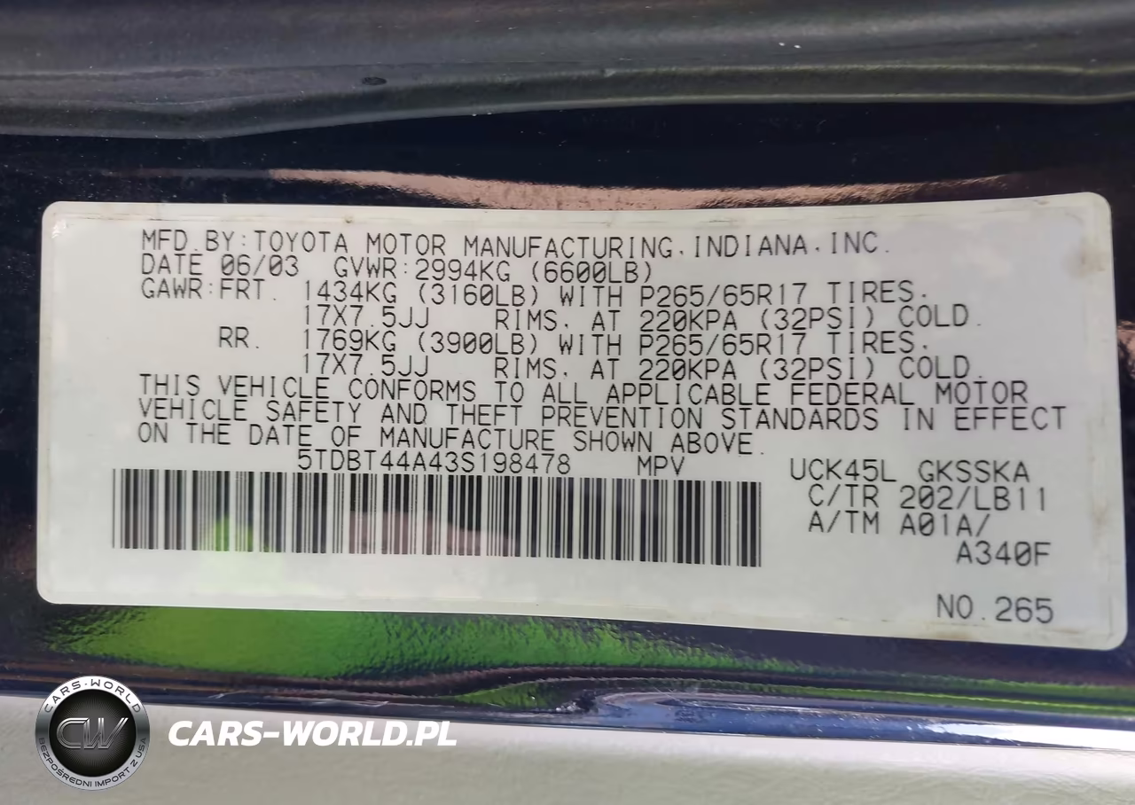 2003 Toyota Sequoia Sr5 V8 VIN:5TDBT44A43S198478 - 9