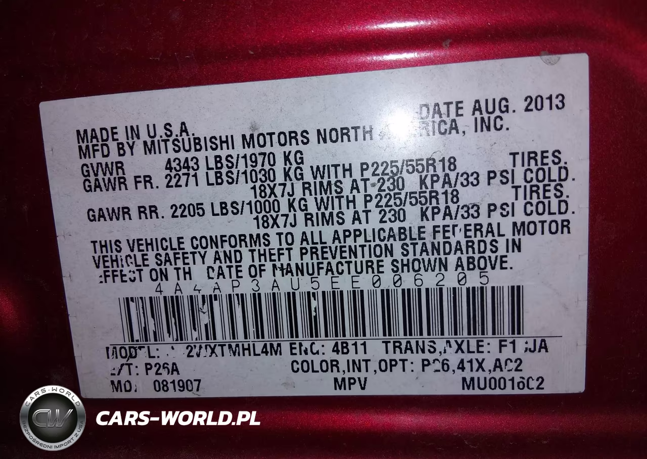 2014 Mitsubishi Outlander Sport Es VIN:4A4AP3AU5EE006205 - 9