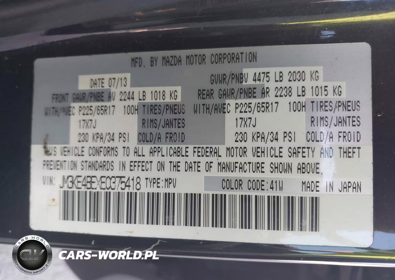 2014 Mazda Cx-5 Sport VIN:JM3KE4BEXE0375418 - 9