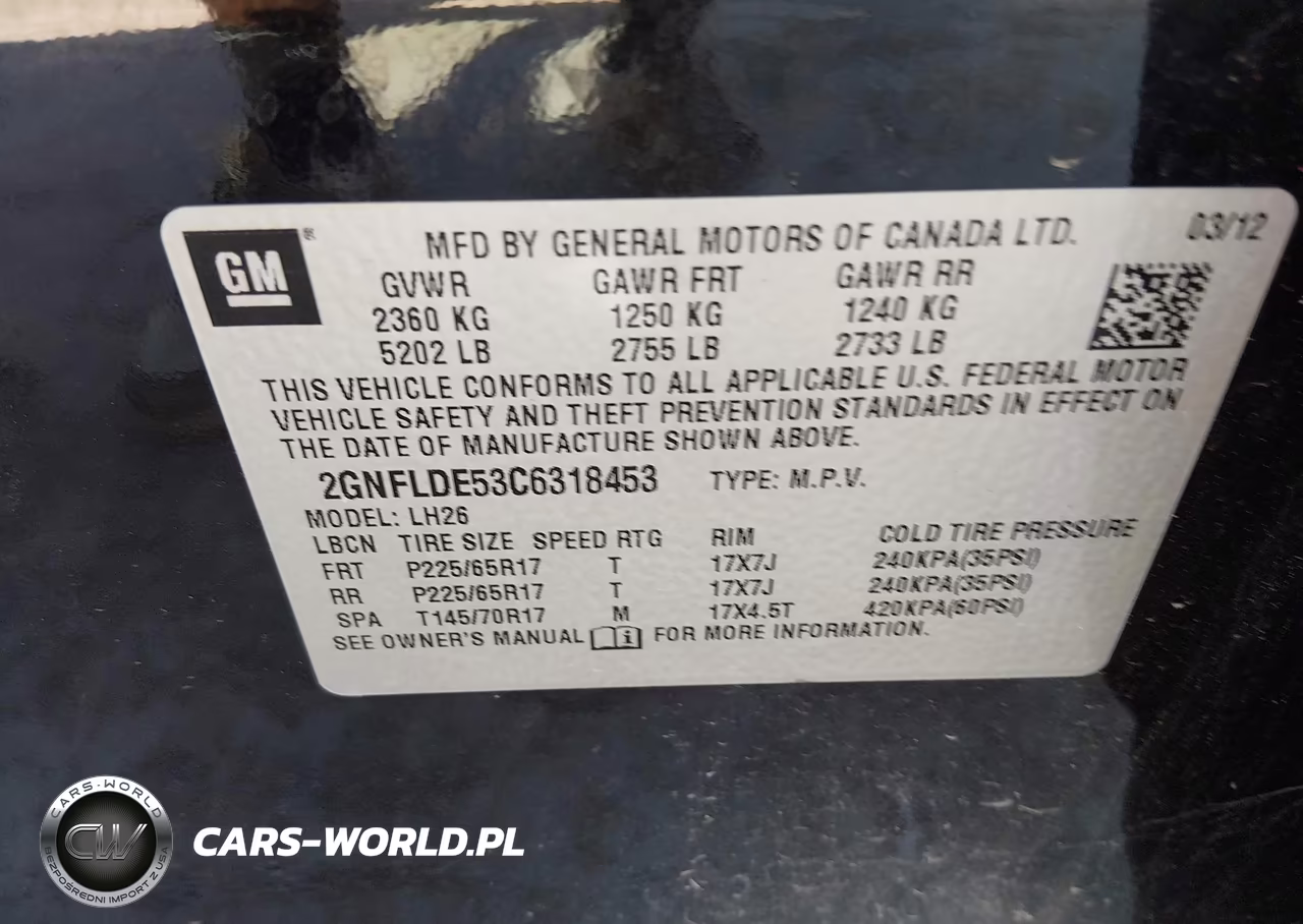 2012 Chevrolet Equinox 1Lt VIN:2GNFLDE53C6318453 - 9