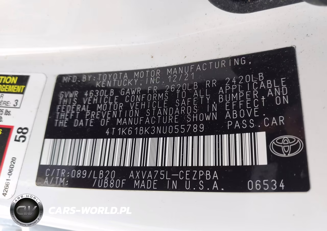 2022 Toyota Camry Xse Awd VIN:4T1K61BK3NU055789 - 9