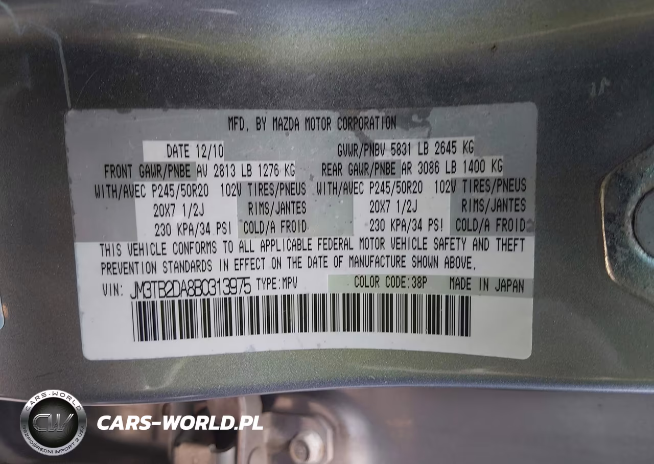 2011 Mazda Cx-9 Grand Touring VIN:JM3TB2DA8B0313975 - 9